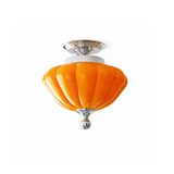 Corenza Curated Amber Art Glass Flush Mount Ceil – W 31cm x H 33cm  W 12.2 x H 12.9 finish configuration