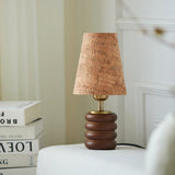 Corkelle Curated Solid Brass Table Lamp warm illuminated room view