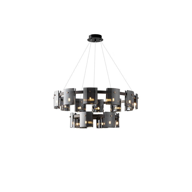 Corlota Curated Mouth-Blown Frosted Glass Chande – ∅ 23.6 x H 6.7  Dia 60cm x H 17cm finish configuration