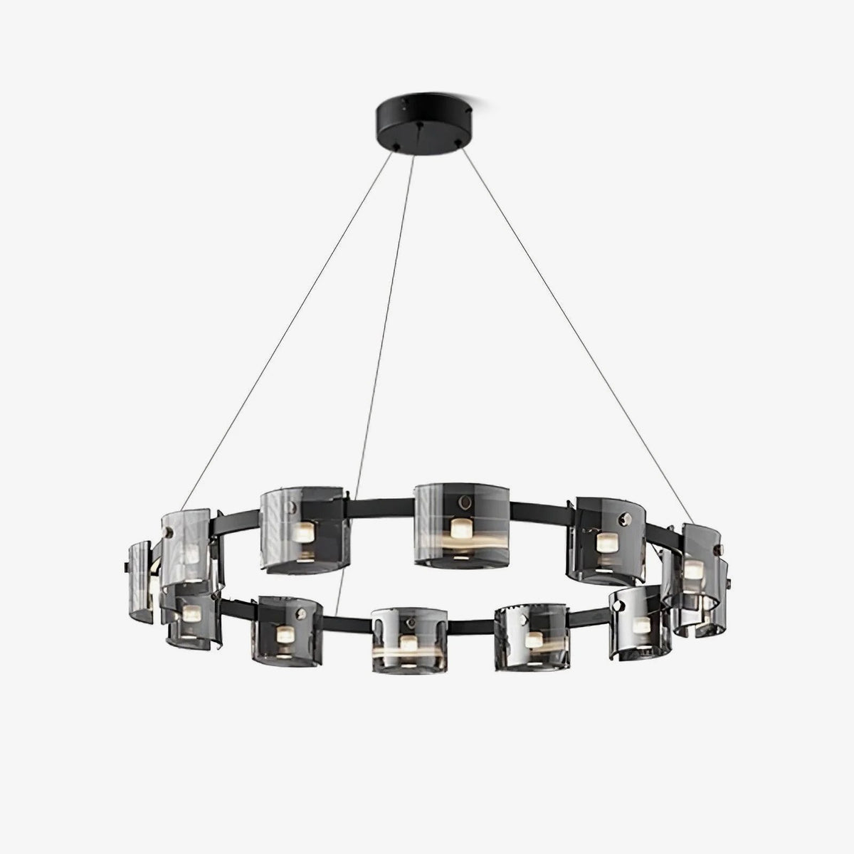 Corlota Curated Mouth-Blown Frosted Glass Chande – Mouth-Blown Frosted Glass Chandelier