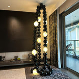 Cosmic Beads Curated Mouth-Blown Frosted Glass C warm illuminated room view