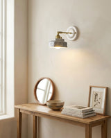 Cottara Curated Solid Brass Wall Sconce – handcrafted surface texture