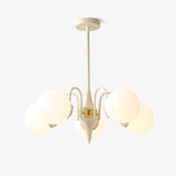 Cream Ball Curated Mouth-Blown Frosted Glass Cha – Mouth-Blown Frosted Glass Chandelier
