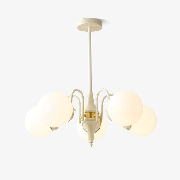 Cream Ball Curated Mouth-Blown Frosted Glass Cha