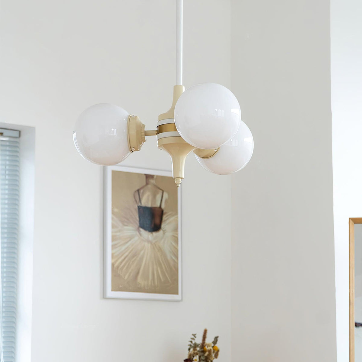 Cream Glass Ball Curated Mouth-Blown Frosted Gla – dimensional scale reference
