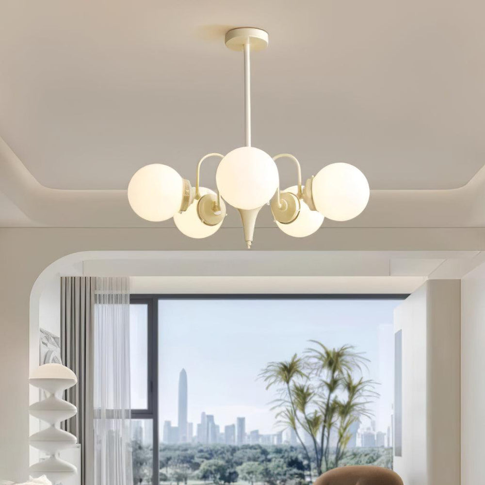 Cream Glass Ball Curated Mouth-Blown Frosted Gla