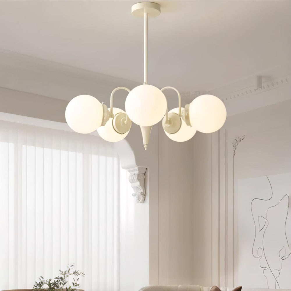 Cream Glass Ball Curated Mouth-Blown Frosted Gla