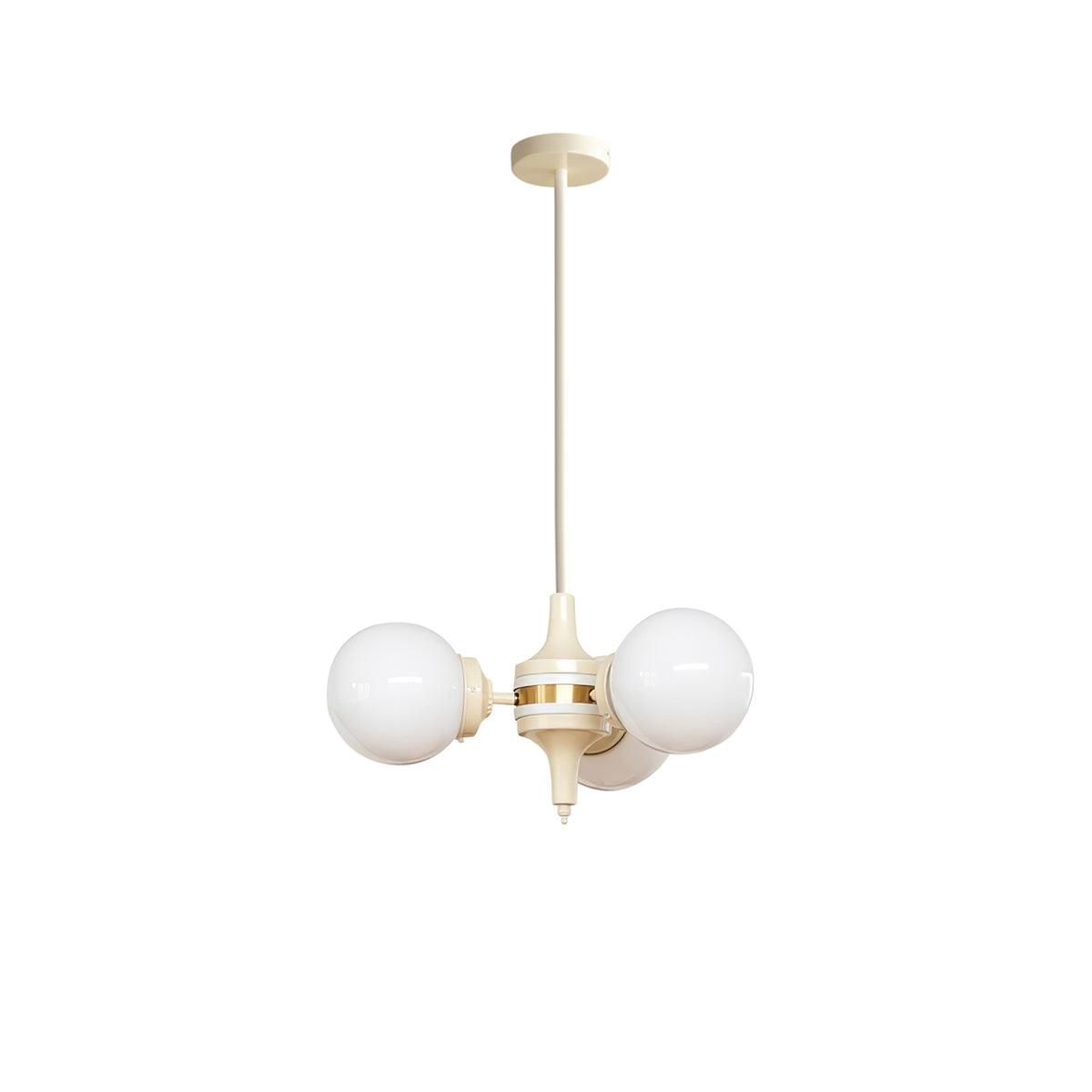 Cream Glass Ball Curated Mouth-Blown Frosted Gla – illuminated warm ambiance setting #1