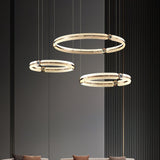 Creative Ring Curated Iron & Glass Chandelier – dimensional scale reference