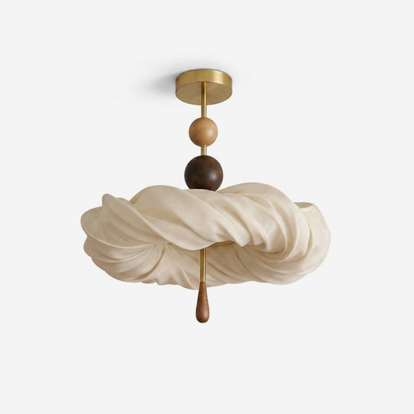 Cremelle Curated Solid Hardwood Flush Mount Ceil
