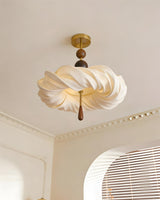 Cremelle Curated Solid Hardwood Flush Mount Ceil – handcrafted surface texture