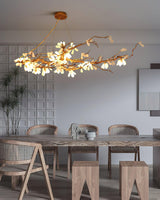 Crushed Natural Stone Curated Solid Brass Chande – illuminated warm ambiance setting
