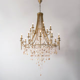 Tatum Lux Shell Crystal Curated K9 Bohemian Crys installed in residential dining space