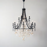 Tatum Lux Shell Crystal Curated K9 Bohemian Crys – handcrafted surface texture