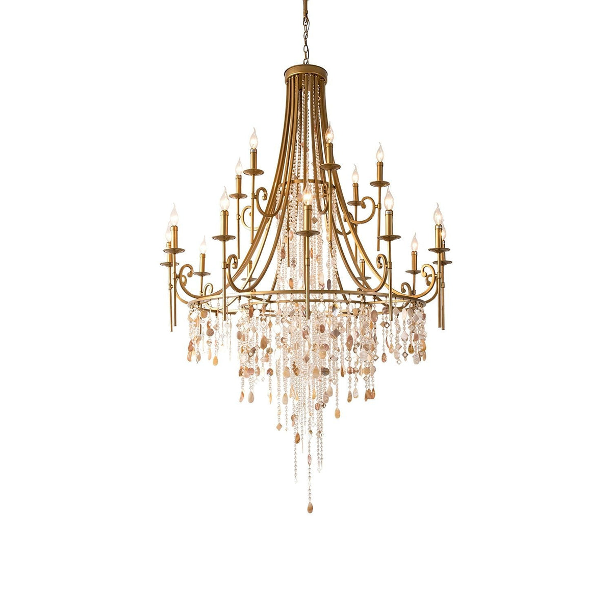 Tatum Lux Shell Crystal Curated K9 Bohemian Crys – unlit natural material contrast