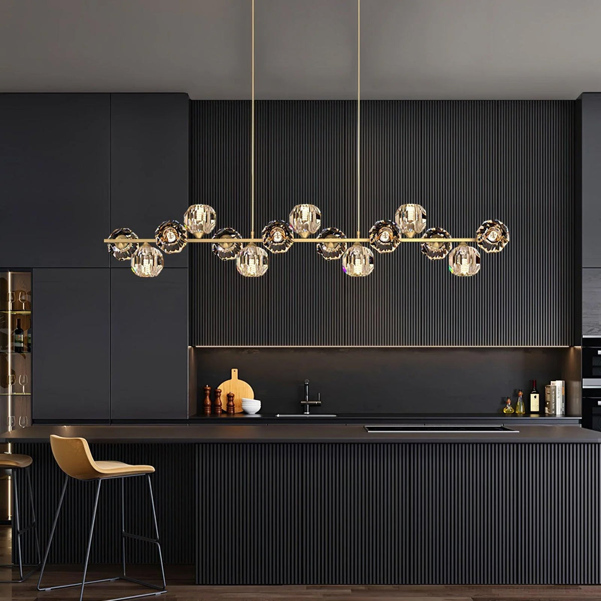 Crystal Glass Ball Curated Mouth-Blown Frosted G – unlit natural material contrast