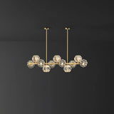 Crystal Glass Ball Curated Mouth-Blown Frosted G – 11 Heads Round Canopy L 39.4 x W 7.1 x H finish configuration