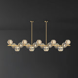 Crystal Glass Ball Curated Mouth-Blown Frosted G – 17 Heads Round Canopy L 63 x W 7.1 x H 3 finish configuration
