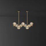 Crystal Glass Ball Curated Mouth-Blown Frosted G – spatial dining room perspective