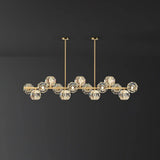 Crystal Glass Ball Curated Mouth-Blown Frosted G – 15 Heads Round Canopy L 55.1 x W 7.1 x H finish configuration
