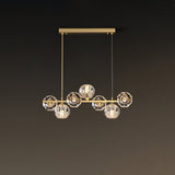 Crystal Glass Ball Curated Mouth-Blown Frosted G – 9 Heads Round Canopy L 32.7 x W 7.1 x H  finish configuration