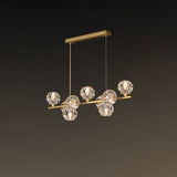 Crystal Glass Ball Curated Mouth-Blown Frosted G – 13 Heads Long Canopy L 47.2 x W 7.1 x H  finish configuration