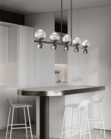 Crystal Nebula Curated Mouth-Blown Frosted Glass – illuminated warm ambiance setting