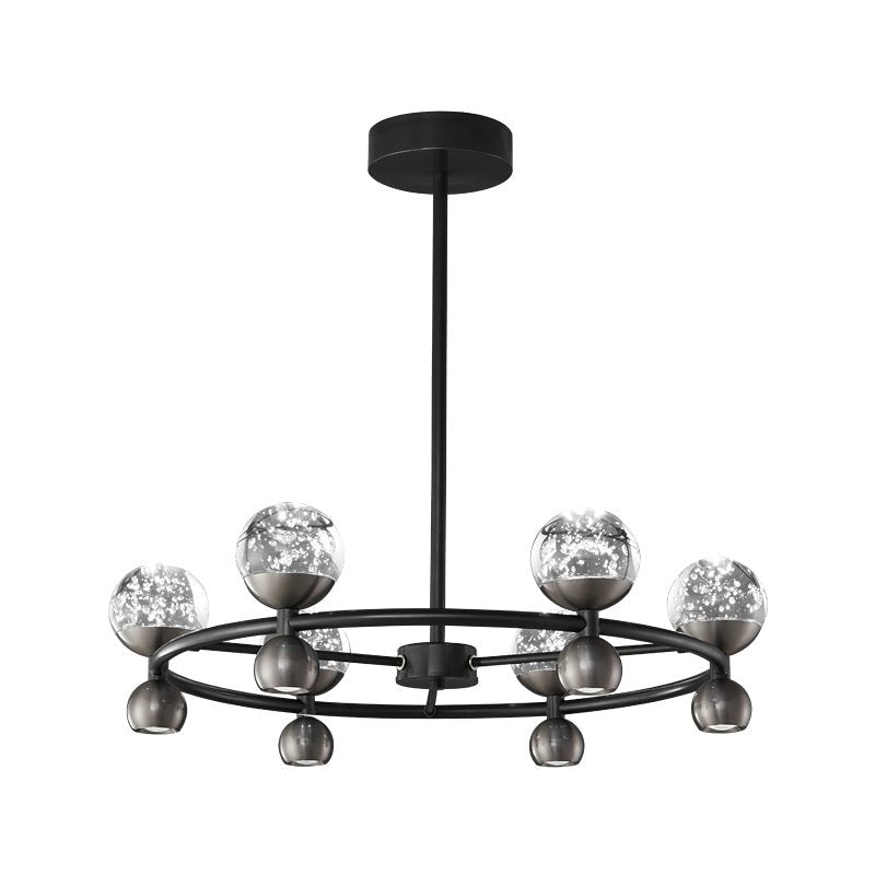 Crystal Nebula Curated Mouth-Blown Frosted Glass – 6+6 heads ∅ 25.6 x H 7.1 finish configuration
