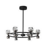 Crystal Nebula Curated Mouth-Blown Frosted Glass – 6+6 heads ∅ 25.6 x H 7.1 finish configuration