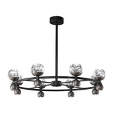 Crystal Nebula Curated Mouth-Blown Frosted Glass – 8+8 heads ∅ 31.5 x H 7.1 finish configuration