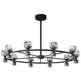 Crystal Nebula Curated Mouth-Blown Frosted Glass – 10+10 heads ∅ 39.4 x H 7.1 finish configuration