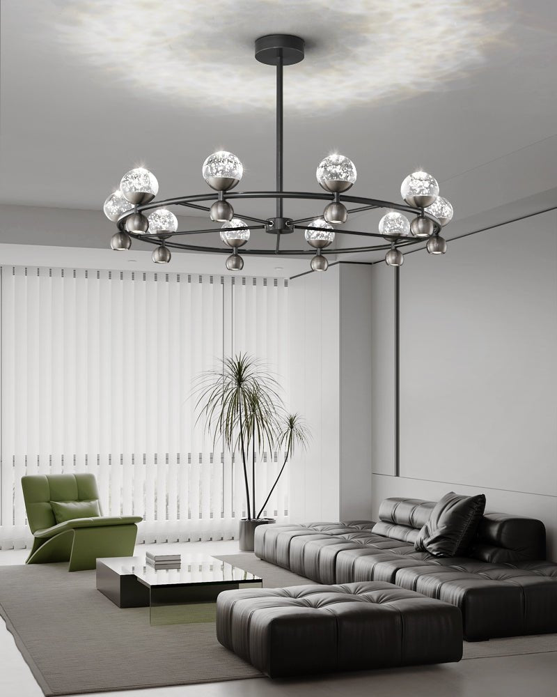 Crystal Nebula Curated Mouth-Blown Frosted Glass – architectural ceiling profile