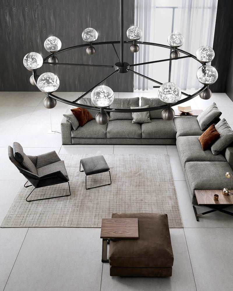 Crystal Nebula Curated Mouth-Blown Frosted Glass – handcrafted surface texture