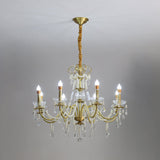 Crystal Pearl Curated Solid Brass Chandelier – architectural ceiling profile