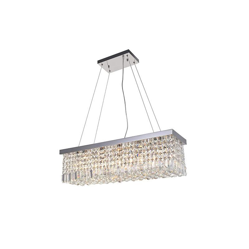Crystal Raindrop Curated K9 Bohemian Crystal Cha – illuminated warm ambiance setting #1