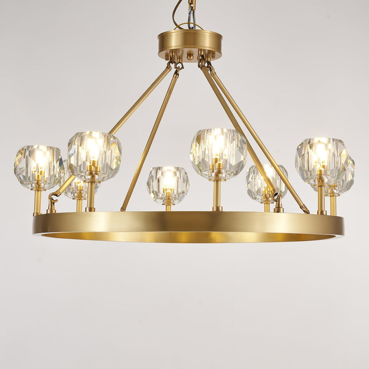 Crystal Round Golden Curated Mouth-Blown Frosted – architectural ceiling profile