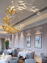Swaying Leaves Curated Mouth-Blown Frosted Glass – architectural ceiling profile