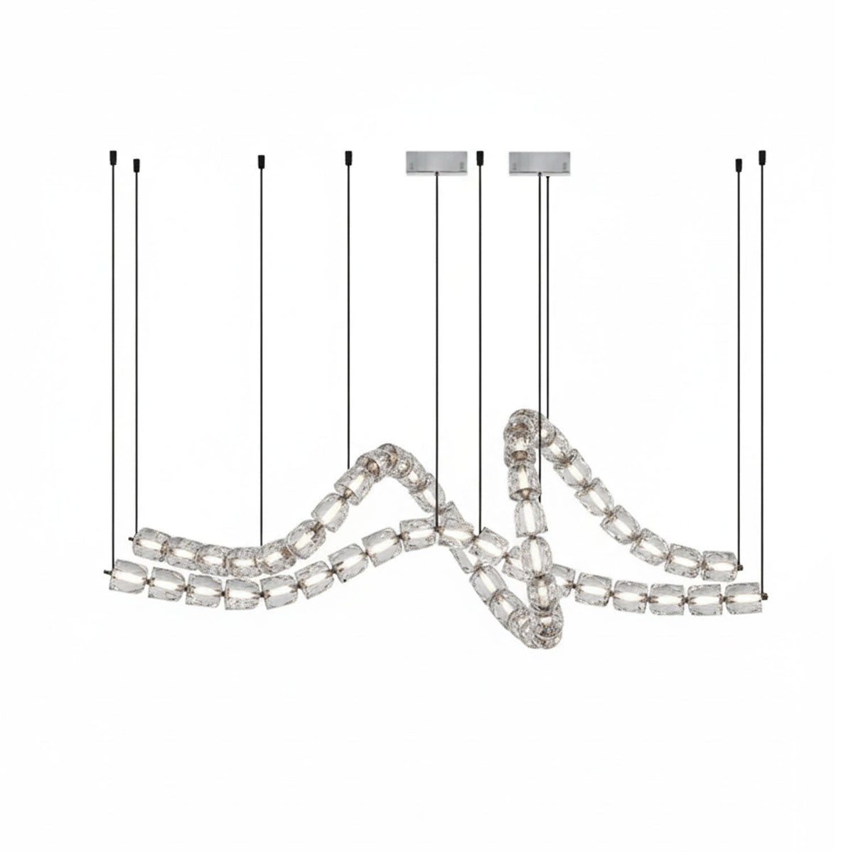 Gabriel Chrome Curated K9 Bohemian Crystal Chand – architectural ceiling profile #1 #2