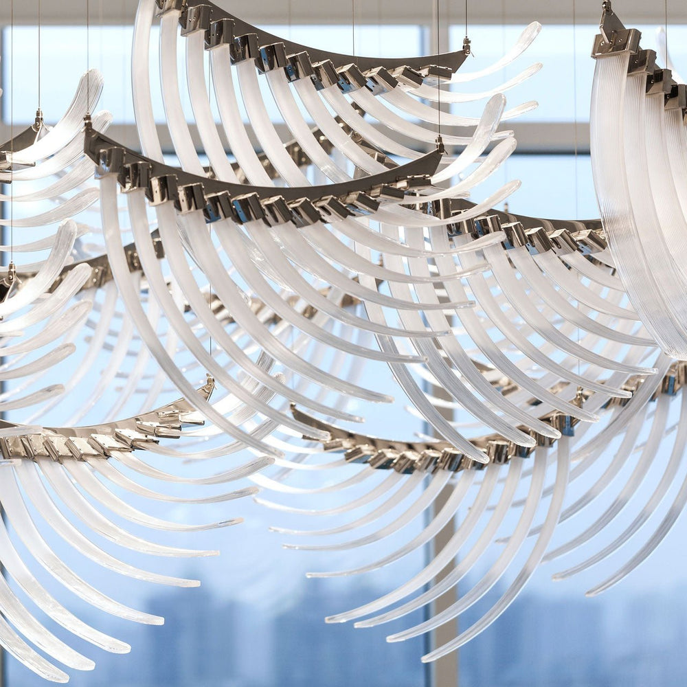 Pluma Sculptural Feather Chandelier