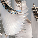 Pluma Sculptural Feather Chandelier – handcrafted surface texture