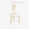 Brass Glass Drop Curated Mouth-Blown Frosted Gla