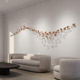 Tidal Art Glass Pendants Curated Amber Art Glass installed in residential dining space