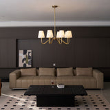 Opaluxe Brass Curated Solid Brass Chandelier – spatial dining room perspective