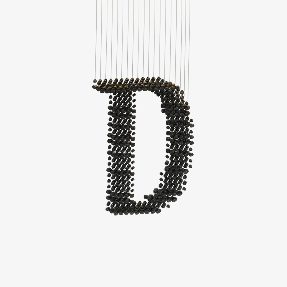 Charcoal Sculptural Chandelier (Model D) - Angle 1