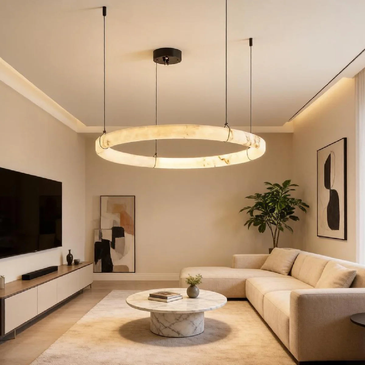 Spanish Alabaster Pendant Light View 5 | Natural Spanish Alabaster Damrekni Pendant Light | Wabi Sabi Lighting | JINSHE | JINSHE