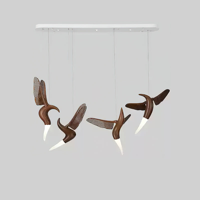 Dancer Curated Iron & Glass Chandelier – spatial dining room perspective