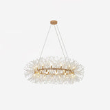 Dandelion Round Curated Mouth-Blown Frosted Glas – illuminated warm ambiance setting #1
