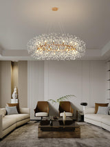 Dandelion Round Curated Mouth-Blown Frosted Glas – spatial dining room perspective