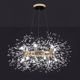 Dandelion Round Curated Mouth-Blown Frosted Glas – full fixture elevation view