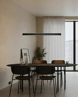 Danqiu Curated Iron & Glass Chandelier – unlit natural material contrast